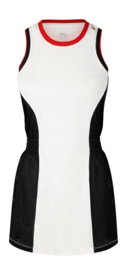 Tenniskleid Robey Grand Slam Dress Damen Off White/Black