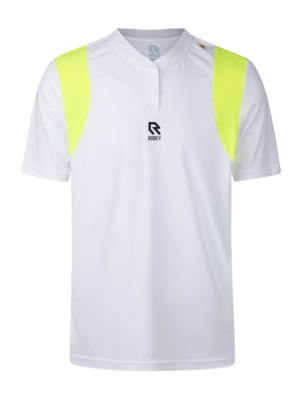 Tennis Shirt Robey Men Ace Henley Tee White/Neon
