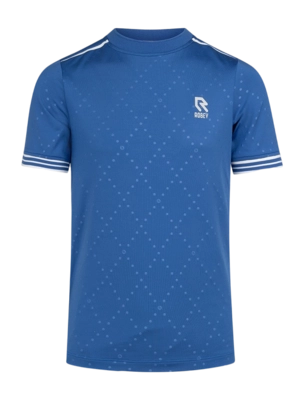 T-Shirt de Tennis Robey Homme Cross T-Shirt Round Neck Winner Blue