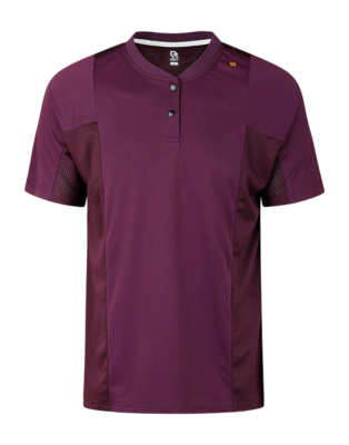 T-Shirt de Tennis Robey Homme Grand Slam Henley Tee Berry