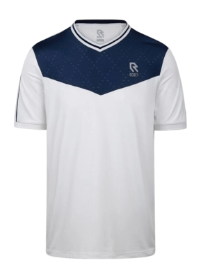 Tennisshirt Robey Kick V-Neck T-Shirt Herren Racket White