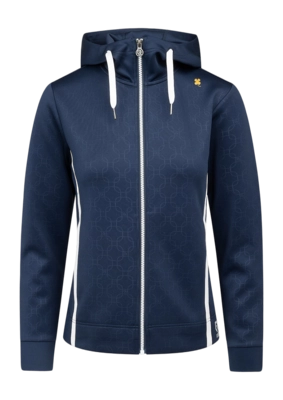 Blouson de Tennis Robey Femme Forehand Tracksuit Full Zip Jacket Match Navy