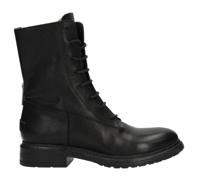 Bottines Shabbies Amsterdam Women Canard Lacey Leather Black