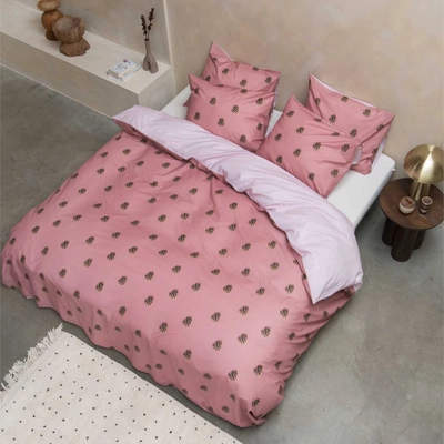 Dekbedovertrek SNURK Pinecones Dusty Rose Katoen