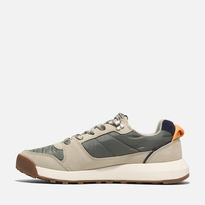 6---Retro-Swift-Low-LaceUp-Trainer-for-Women-in-Dark-Green-Beige (5)