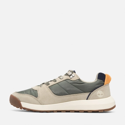 7---Retro-Swift-Low-LaceUp-Trainer-for-Women-in-Dark-Green-Beige (6)