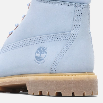 Stiefel Timberland Premium 6 Inch Lace WP Damen Light Blue Nubuk Fashionschuh