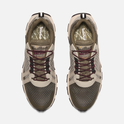 Winsor-Low-LaceUp-Waterproof-Trainer-for-Men-in-Beige-Green