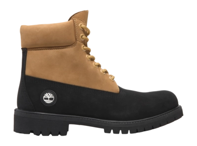 Timberland Men Premium 6 Inch Lace WP Black Nubuck W Wheat