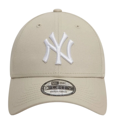 Kappe New Era League Essential 9FORTY New York Yankees Unisex Stone / White