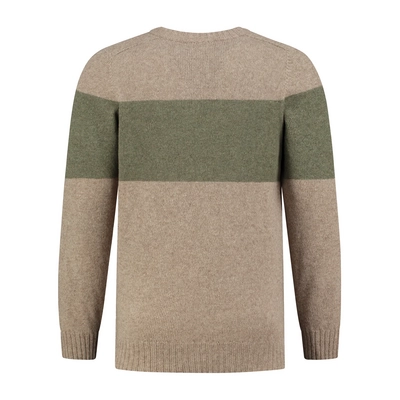 essential-stripe-sweater-beige-forest-green