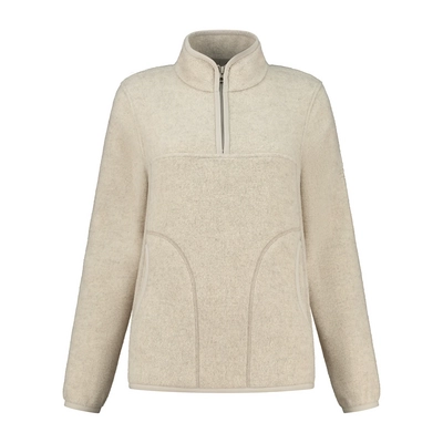 Trui Blue Loop Women MackinaHalf Zip Sweater Beige