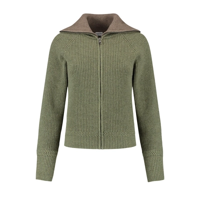 Vest Blue Loop Women Essential Nautic Cardigan Mid Green