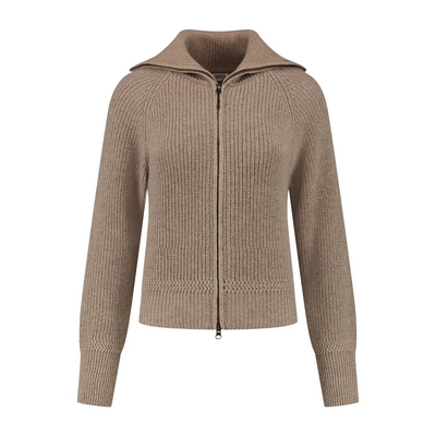 Vest Blue Loop Women Essential Nautic Cardigan Mid Beige