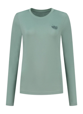 Longsleeve Blue Loop Women Refibra Seascape Longsleeve Agave Green