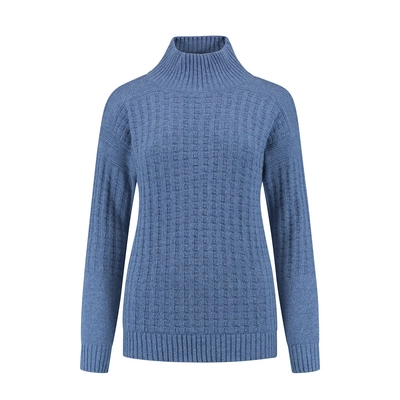 Trui Blue Loop Women Breskens Crewe Sweater Sky Blue