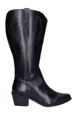 Bottes Femme JJ Footwear Cergy Noir Taille de Mollet XL