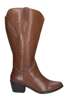 Bottes Femme JJ Footwear Cergy Cognac Taille de mollet XL