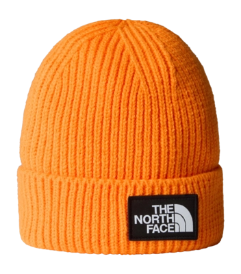 Muts The North Face Unisex TNF Logo Box Cuffed Beanie Regular Regular Digital Orange