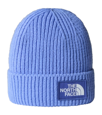 Muts The North Face Unisex TNF Logo Box Cuffed Beanie Short Short Virtual Blue / Indigo Plu