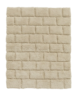 Tappeto bagno Seahorse Metro, 100% Cotone, Trama a mattoni, Sabbia chiara