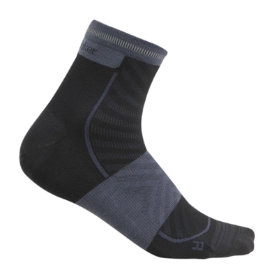 Laufsocken Icebreaker Merino Run+ Ultralight Mini Herren Black/Graphite