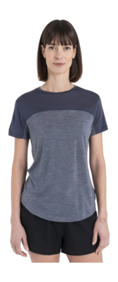T-Shirt Icebreaker Women Merino 125 Cool-Lite Sphere III SS Colour Block Graphite Heather