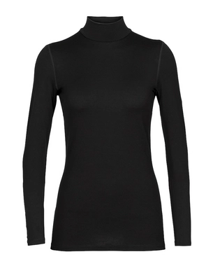 Ondershirt Icebreaker Men 260 Tech LS Turtleneck Black 2024