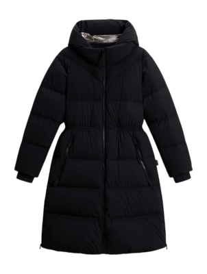 Manteau Woolrich Femme Matt Stretch Long Puffer Black