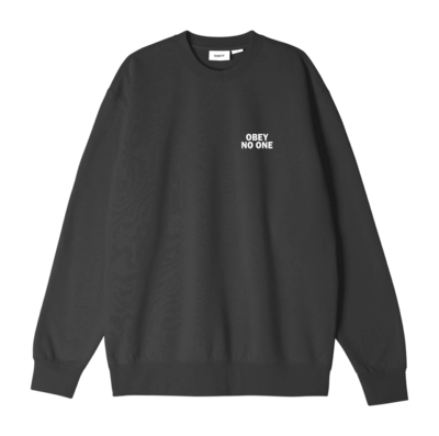 Crewneck Obey Men Obey No One Black 24 Sneaker District COM