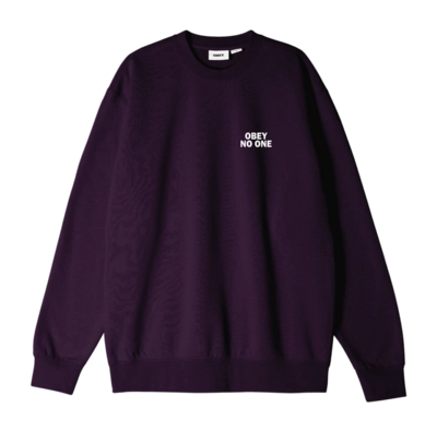 Crewneck Obey Men Obey No One Plum Perfect