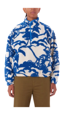 Pullover Obey Women Scenic Mock Neck Pullover Cream Multi