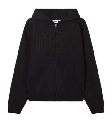 Zip Hood Obey Men Digable Extra Heavy Black 24 Sneaker District COM