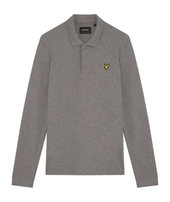 Polo Lyle & Scott Homme Ls Mid Grey Marl