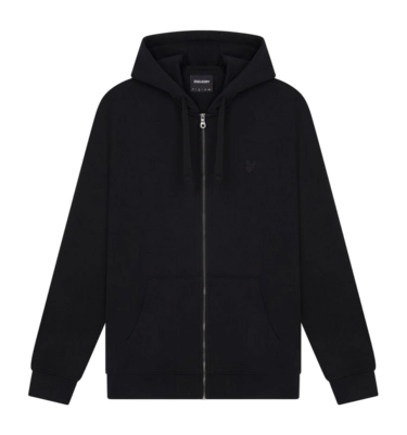 Hoodie Lyle & Scott Men Zip Through Jet Black '24