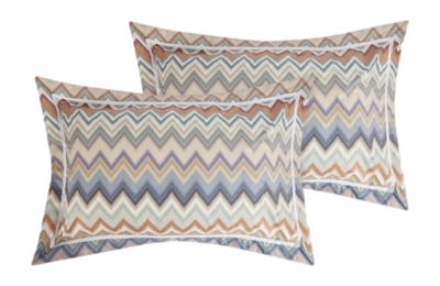 Kissenbezüge Missoni Andres Black Multicolor Baumwolle (Set von 2)