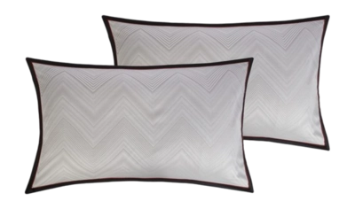 Kussensloop Missoni Shadow Zigzag Grey Katoen (Set van 2)
