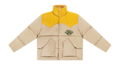 Manteau PAL Sporting Goods Homme  Cowboy Camping Down Leather Yoke Shearling Yellow Marshmellow