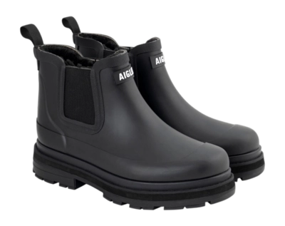 Wellies Aigle Women Soft Rain Fur Black