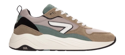 Baskets HUB Homme Glide S43 Bone Off White Leaf Green Off White Black