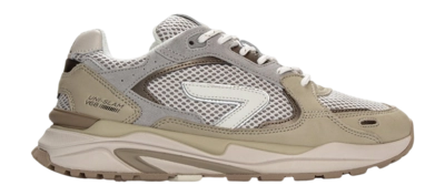 Sneaker HUB Slam M35 Herren Mid Grey Off White Washed Linen Light Bone Almond
