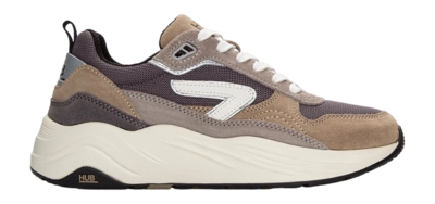 Baskets HUB Femme Glide S43 Dark Night Off White Almond Brown Off White Black