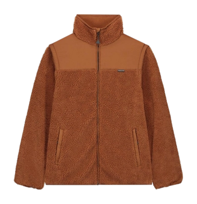 Gilet Maium Unisexe Teddy Cardigan Brick Brown