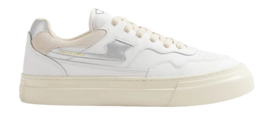 Baskets Stepney Workers Club Women Pearl S-Strike Leather White Silver