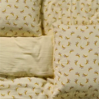 Dekbedovertrek Essenza & Co Lily Melody Lemon Yellow Mousseline