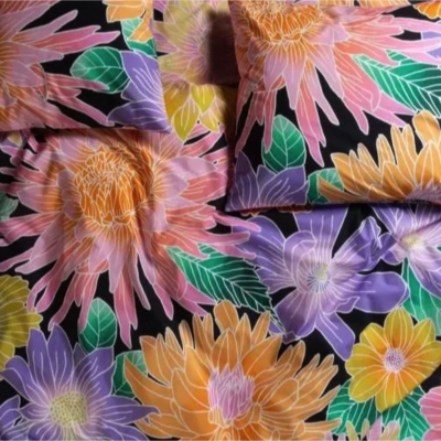 Dekbedovertrek Essenza & Co Flower Fling Black Percal