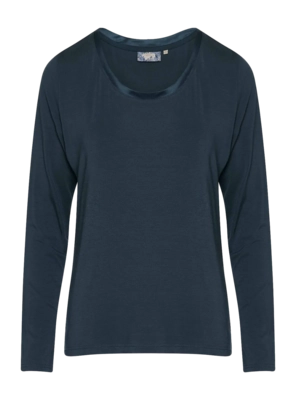 Pyjamashirt Essenza Women Luyza Uni Slate Grey