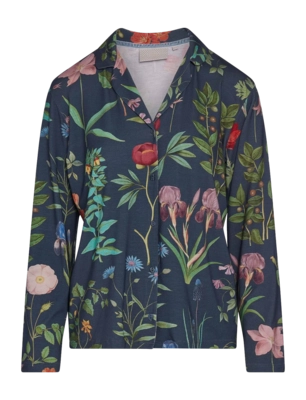 Pyjama Shirt Essenza Damen Elodie Marigold Slate Grey
