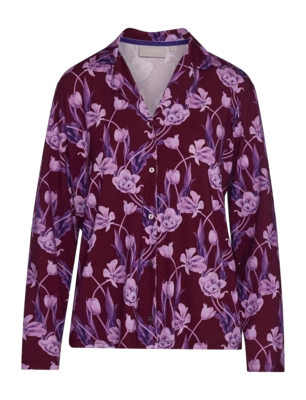 Pyjamashirt Essenza Women Elodie Maxime Burgundy