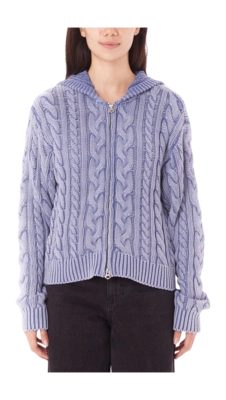 Sweater Obey Women Sunset Fade Zip Hood Blue